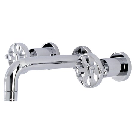 Kingston Brass KS8121RX Two-Handle Wall Mount Bathroom Faucet, Polished Chrome KS8121RX